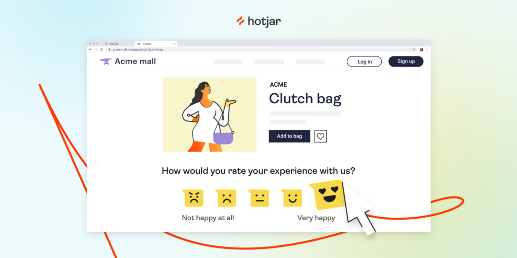 Hotjar feedback widget collecting user experience insights