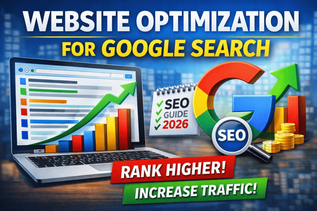 Website optimization for Google search SEO guide 2026 illustration