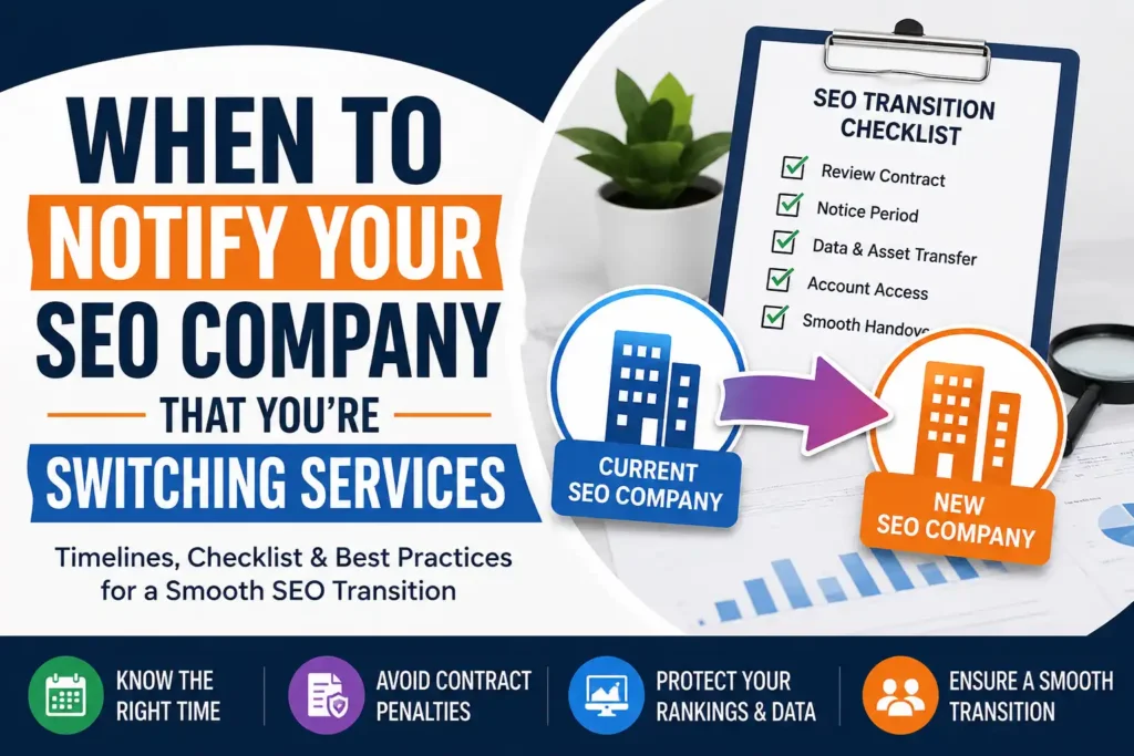 When to Notify Your SEO Company That You're Switching Services